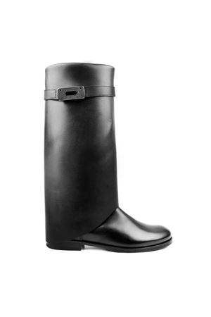 Black leather high boots GALLUCCI KIDS | J40014AMACANENI.